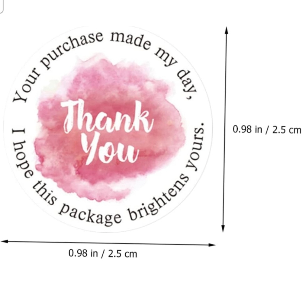 Pink Thank You Sticker Roll - Picture 3 of 3